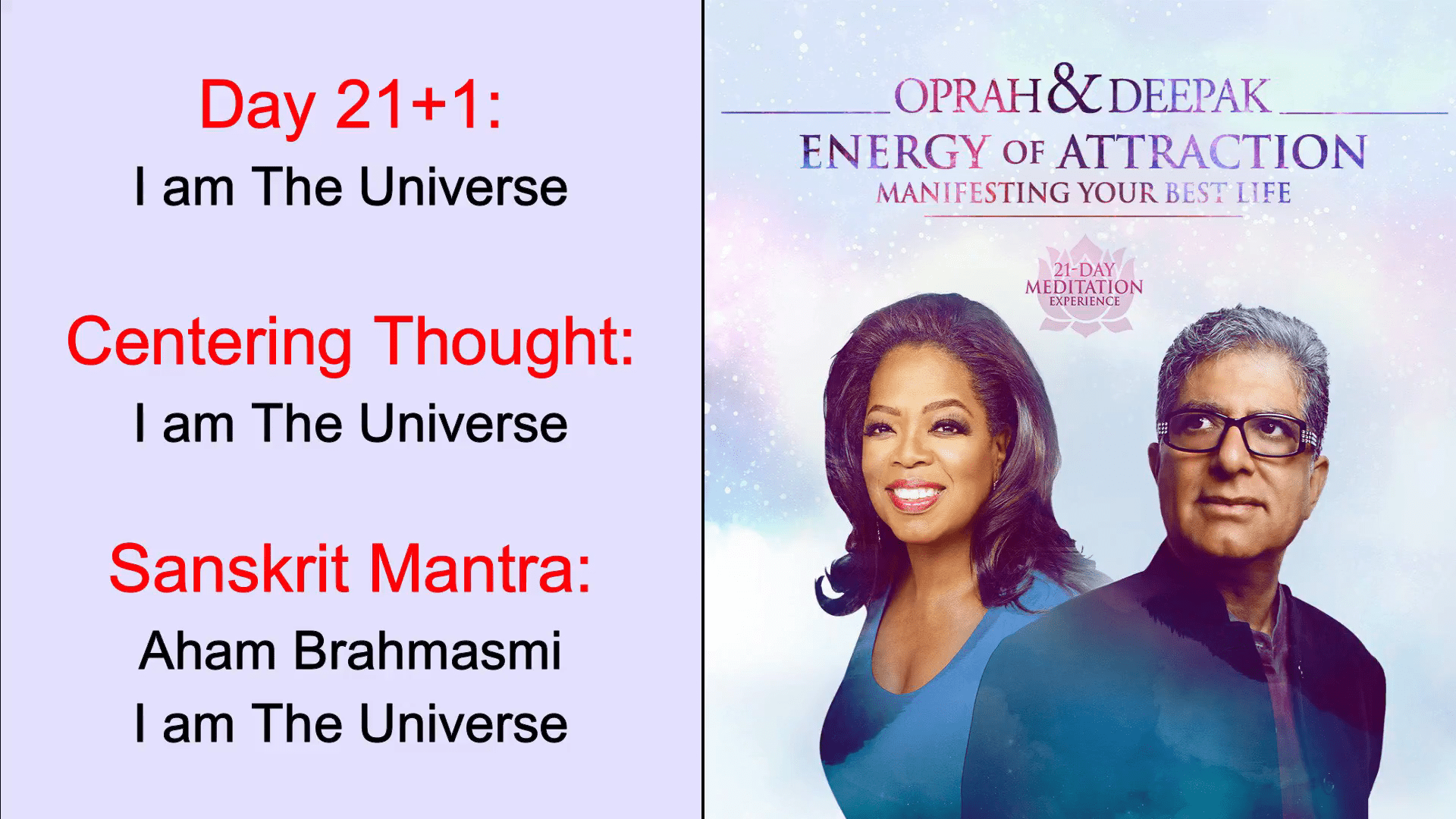 Read more about the article Day 21 | Energy of Attraction Meditation | I Am The Universe